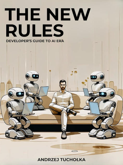 Photograph of the book The New Rules - the survival manual for developers in the age of AI